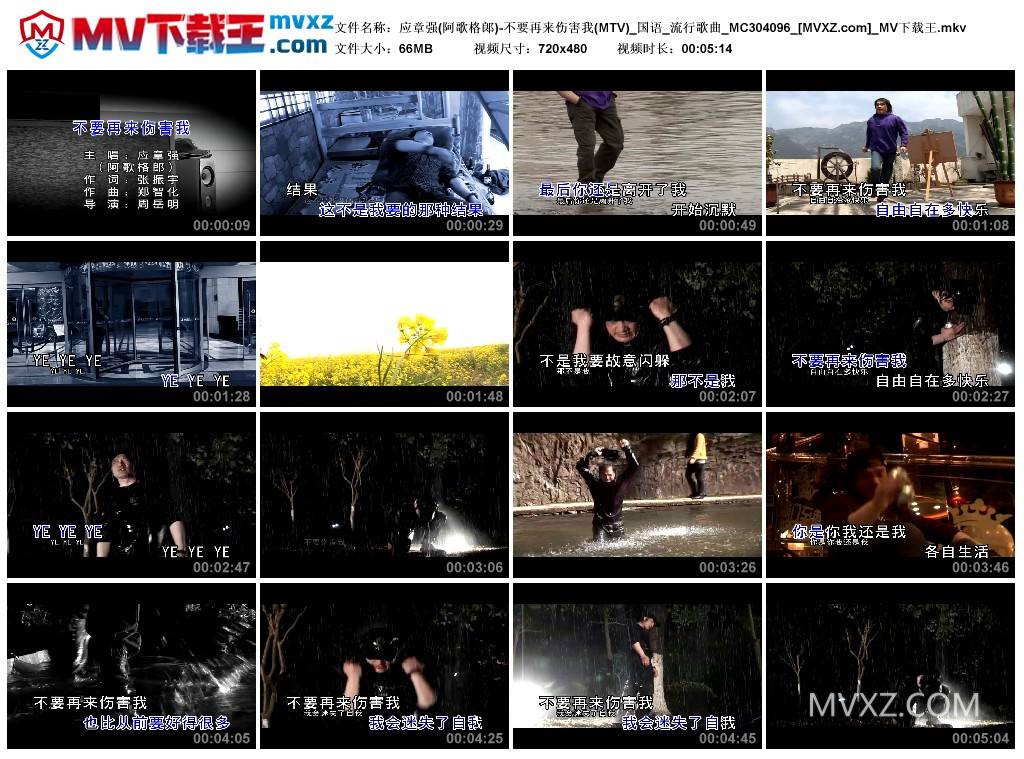 应章强(阿歌格郞)-不要再来伤害我(MTV)_国语_流行歌曲_MC304096